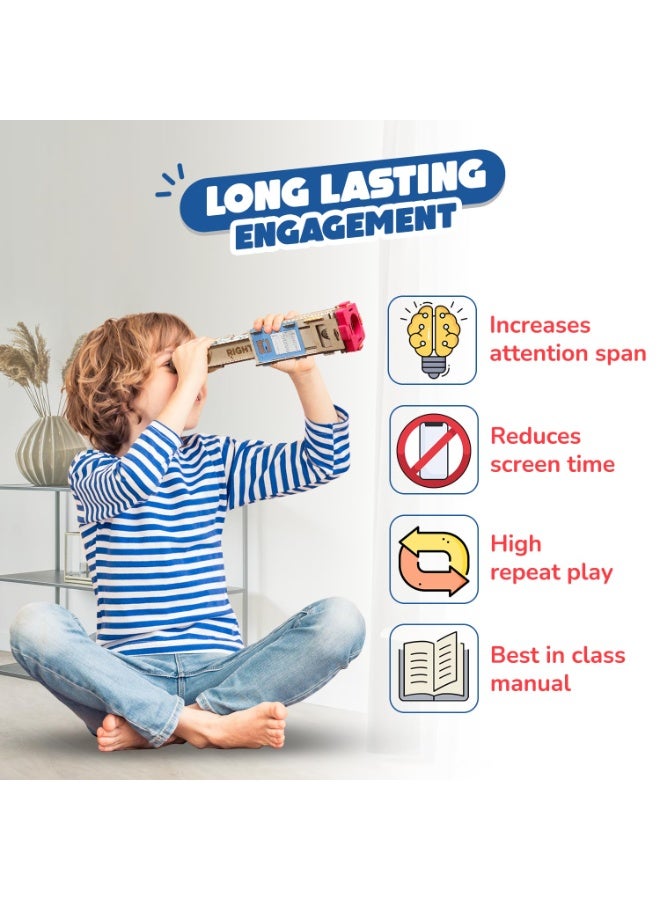 سمارتيفيتي لعبة تلسكوب سمارتيفيتي للأطفال من عمر 8 إلى 14 عامًا | قياس الطول والمسافة | هدية عيد ميلاد للأولاد والبنات | ألعاب علمية تركيبية للأطفال من 8 إلى 14 عامًا - Image 4